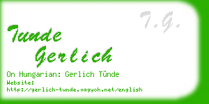 tunde gerlich business card